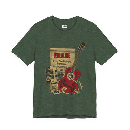 Personalized Music Vintage Microphone & Guitar Tee