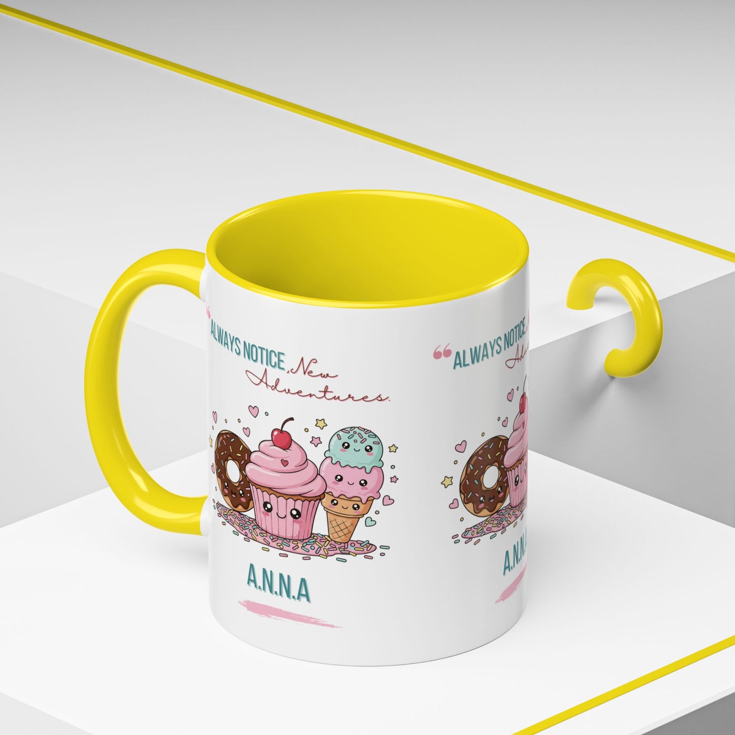 Personalized Initial Sweet Treat Accent Coffee Mug