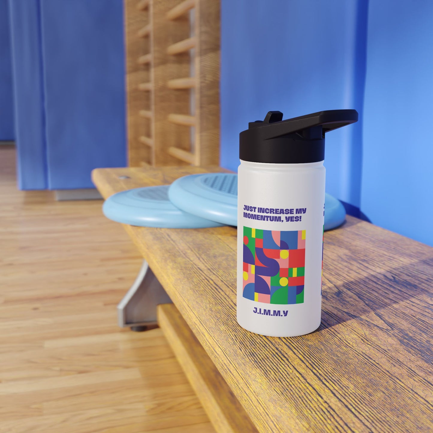 Personalized Initial Quote Colorful Momentum Stainless Steel Water Bottle