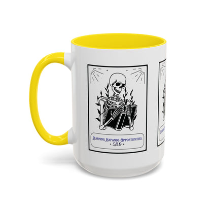 Personalized Initial Skeleton Accent Coffee Mug