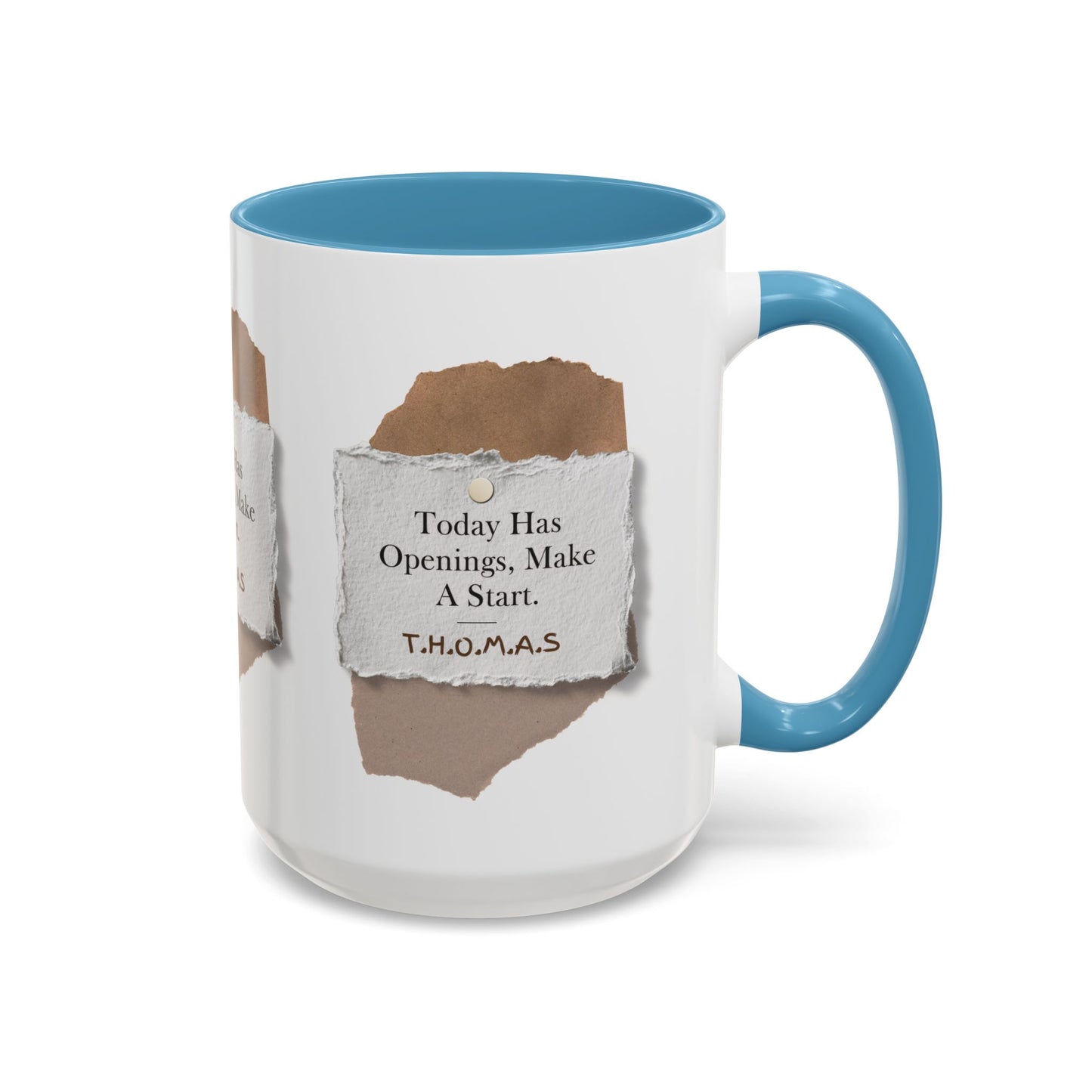 Personalized Torn Paper Note Accent Coffee Mug