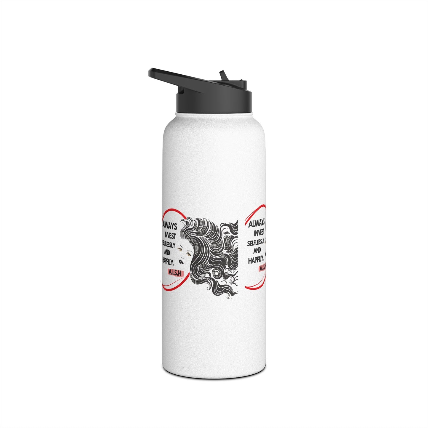 Personalized Initial Quote Inspirational Girl Stainless Steel Water Bottle