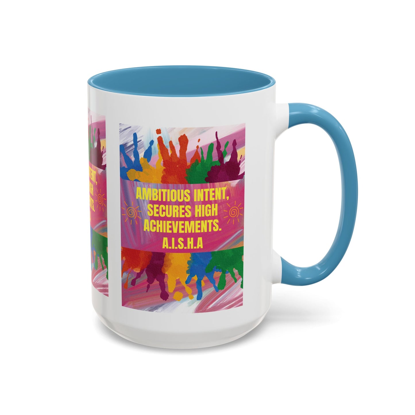 Personalized Initial Colorful Paint Accent Coffee Mug