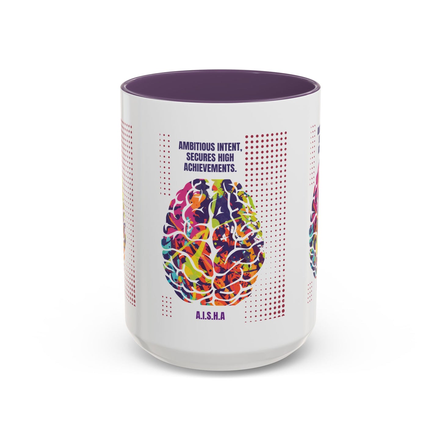 Personalized Initial Brain Accent Coffee Mug