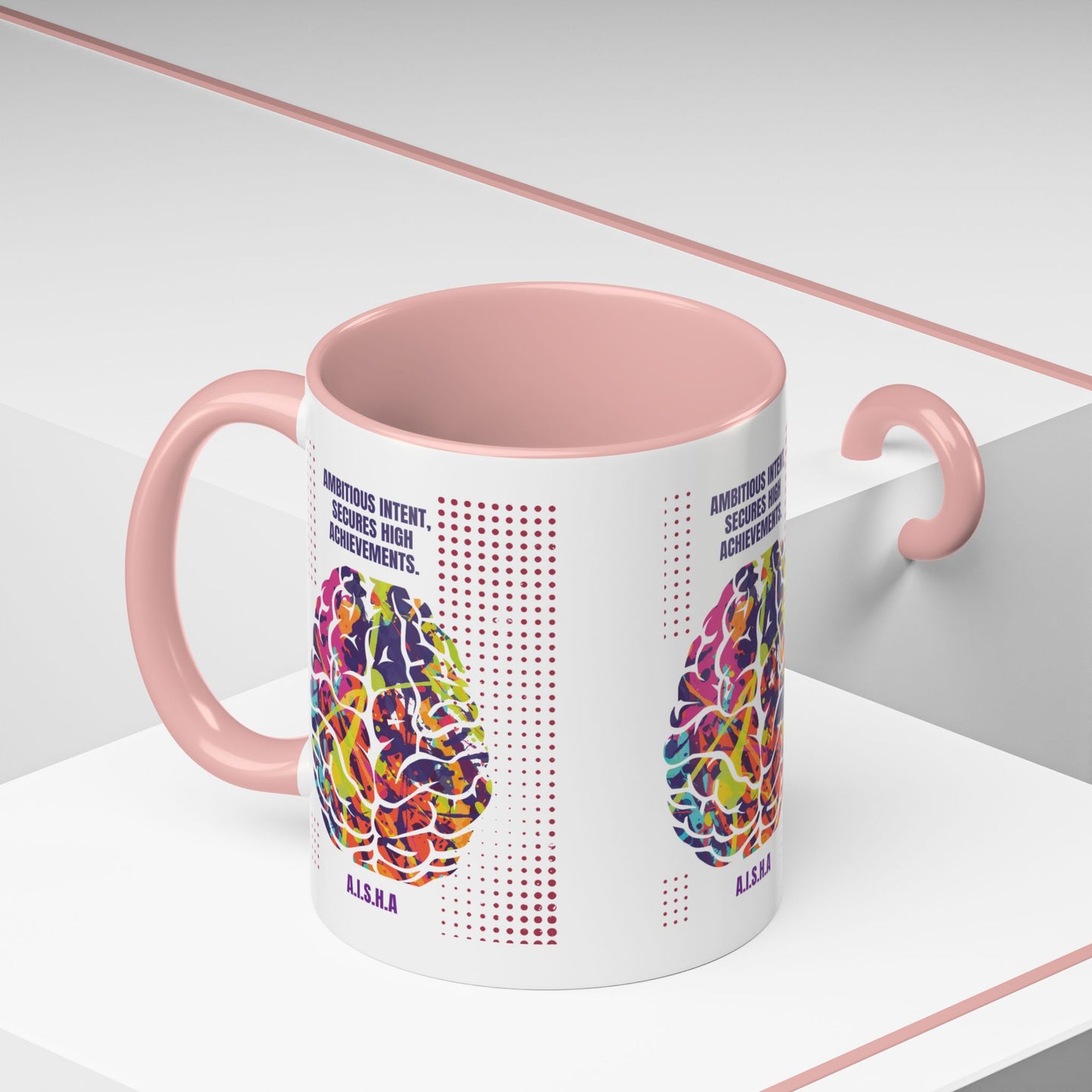 Personalized Initial Brain Accent Coffee Mug