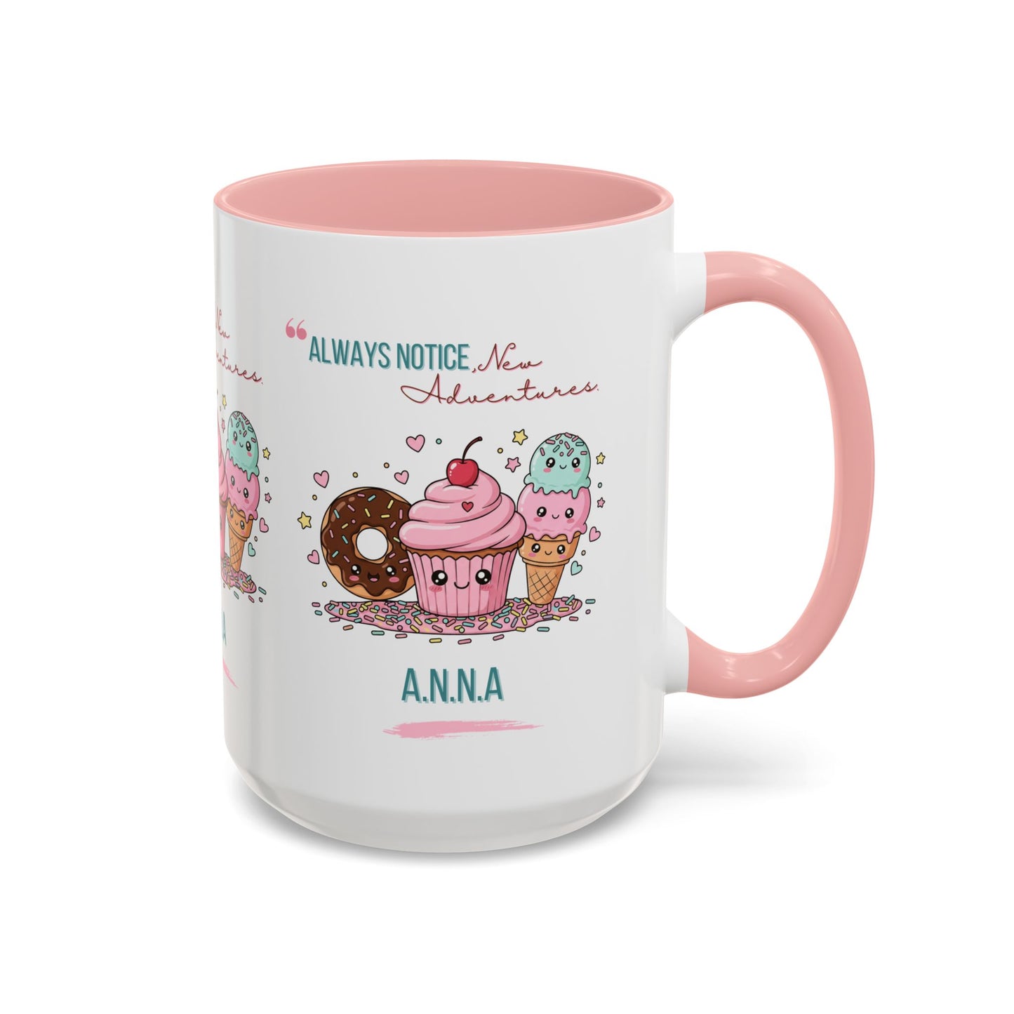 Personalized Initial Sweet Treat Accent Coffee Mug