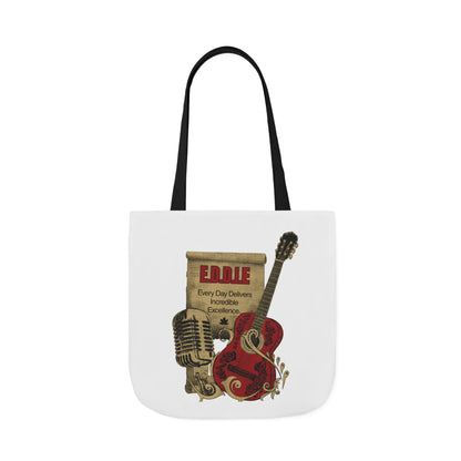 Personalized Initial Quote Guitar Canvas Tote Custom Name