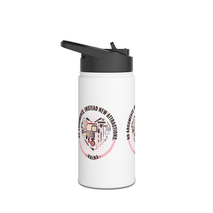 Personalized Initial Cosmetic Heart Controller Stainless Steel Water Bottle