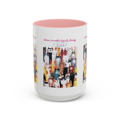 Personalized Initial Cat Collage Accent Coffee Mug