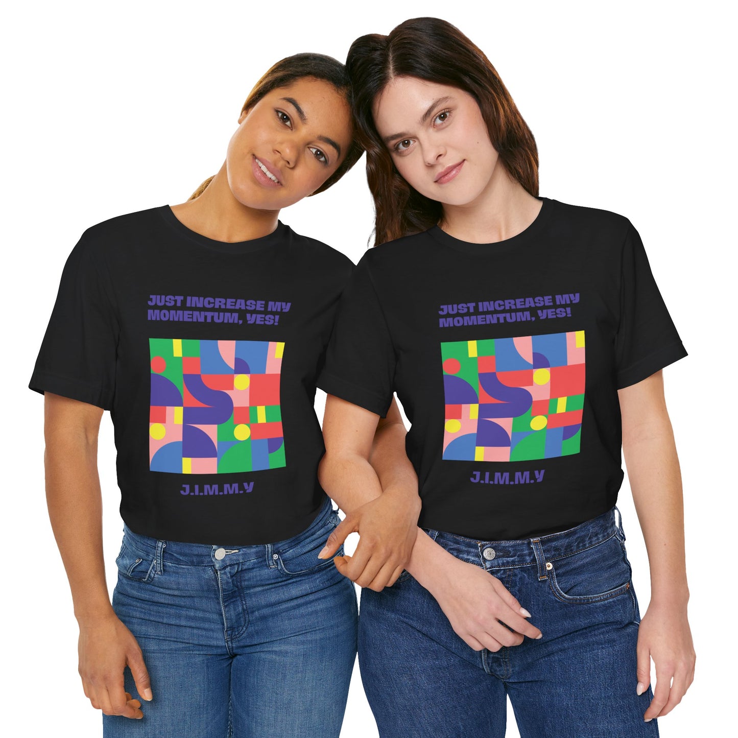 Personalized Momentum Graphic Colorful Geometric Design Tee