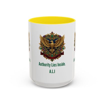 Personalized Initial Eagle Accent Coffee Mug
