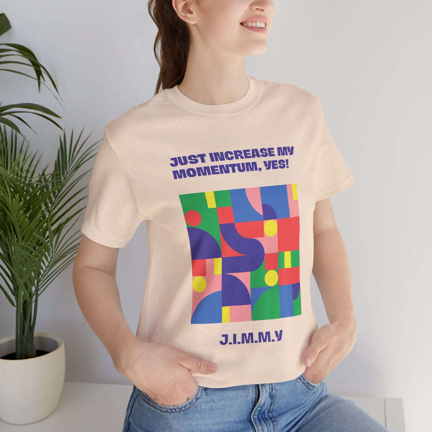 Personalized Momentum Graphic Colorful Geometric Design Tee