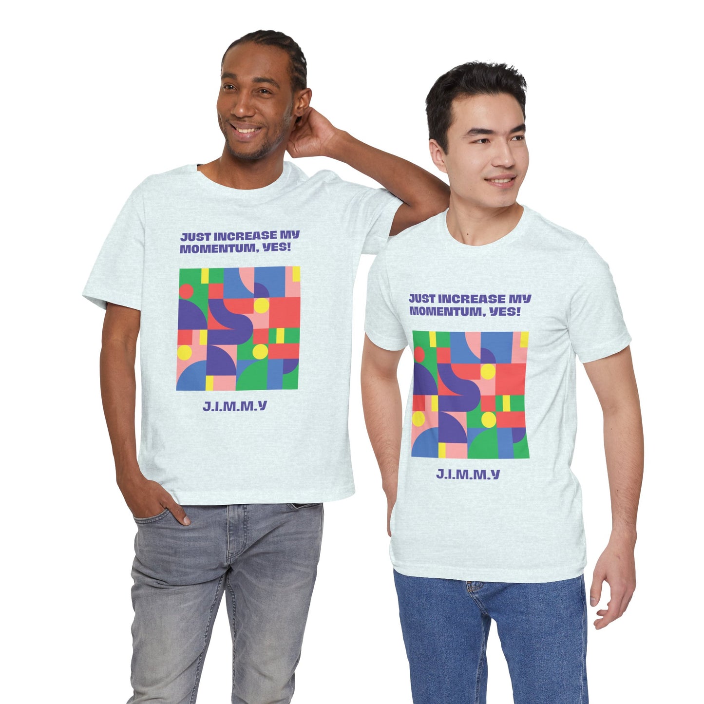 Personalized Momentum Graphic Colorful Geometric Design Tee