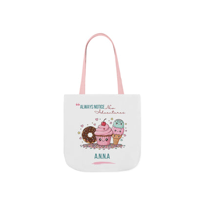 Personalized Initial Quote Sweet Treat Canvas Tote Custom Name