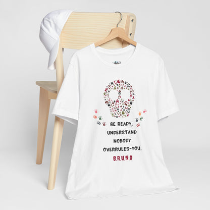 Personalized Peace Floral  and Skull Tee