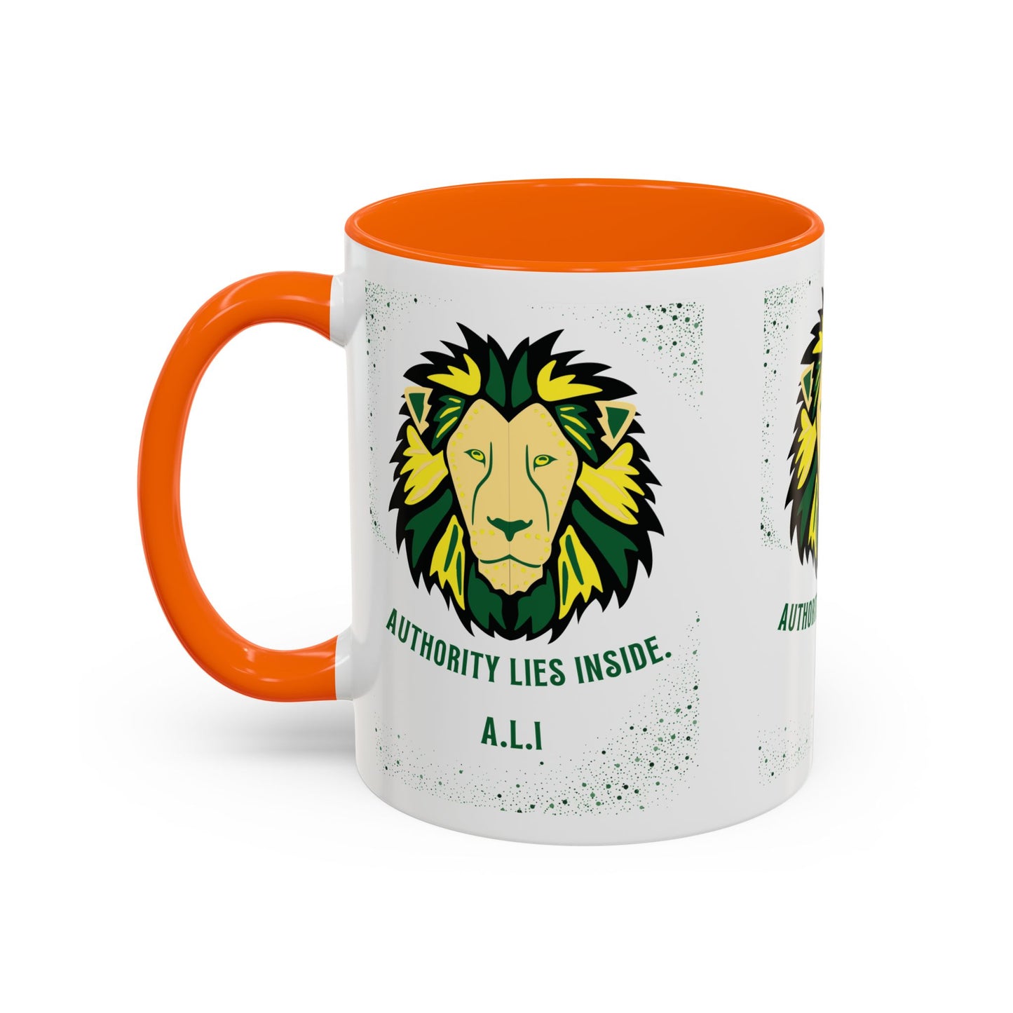 Personalized Initial Lion Accent Coffee Mug