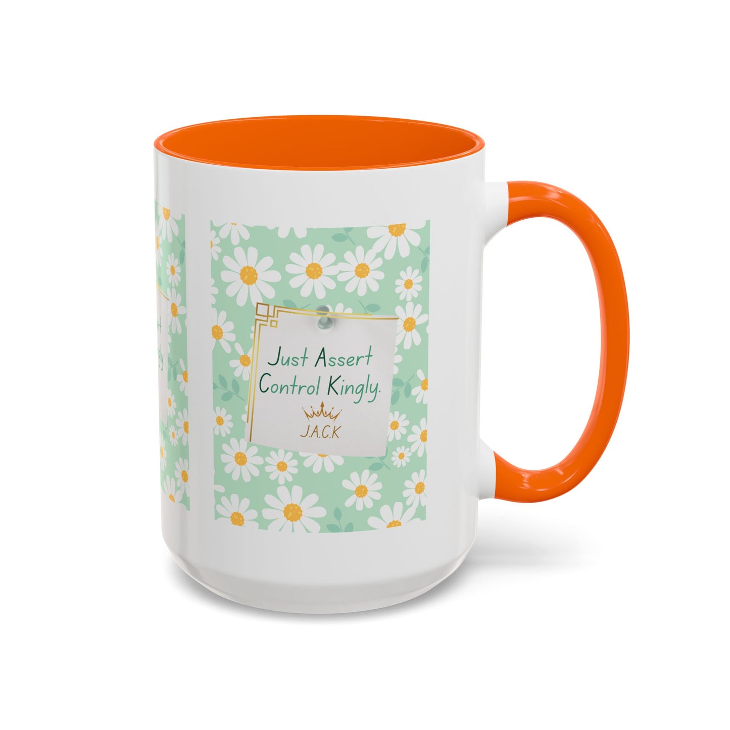 Personalized Floral Message Accent Coffee Mug