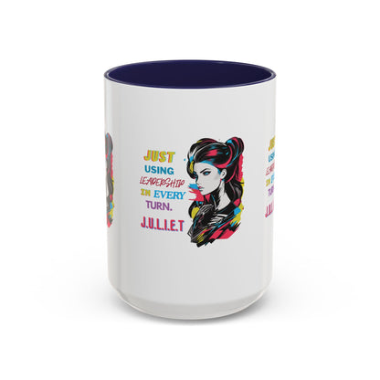 Personalized Vintage Girl Accent Coffee Mug