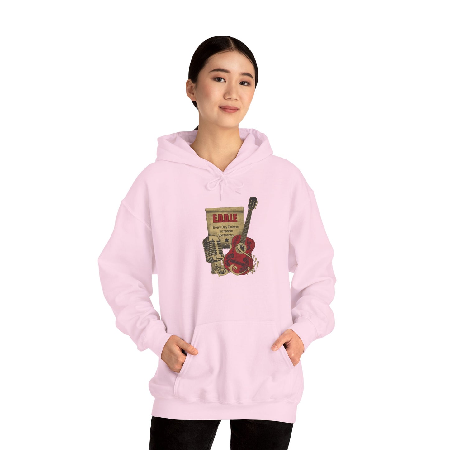 Personalized Vintage Guitar Hooded Sweatshirt