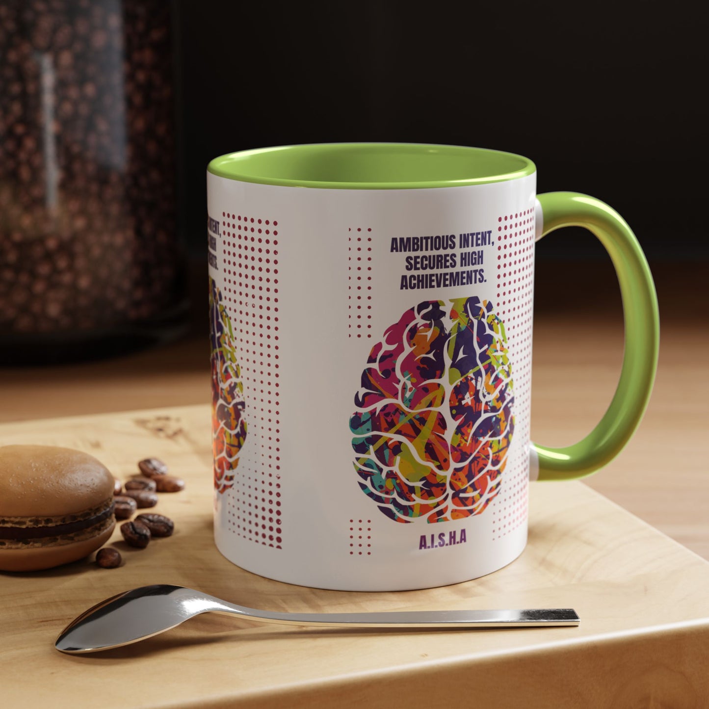 Personalized Initial Brain Accent Coffee Mug
