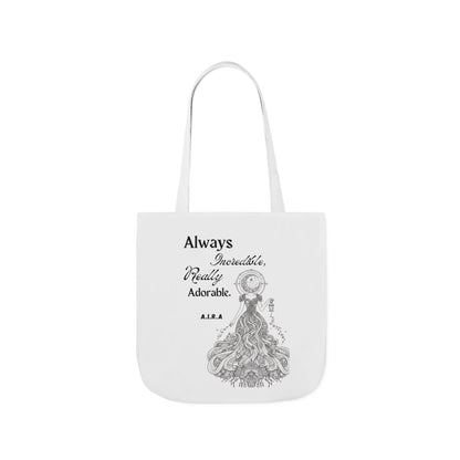 Personalized Initial Quote Light Girl Canvas Tote Custom Name