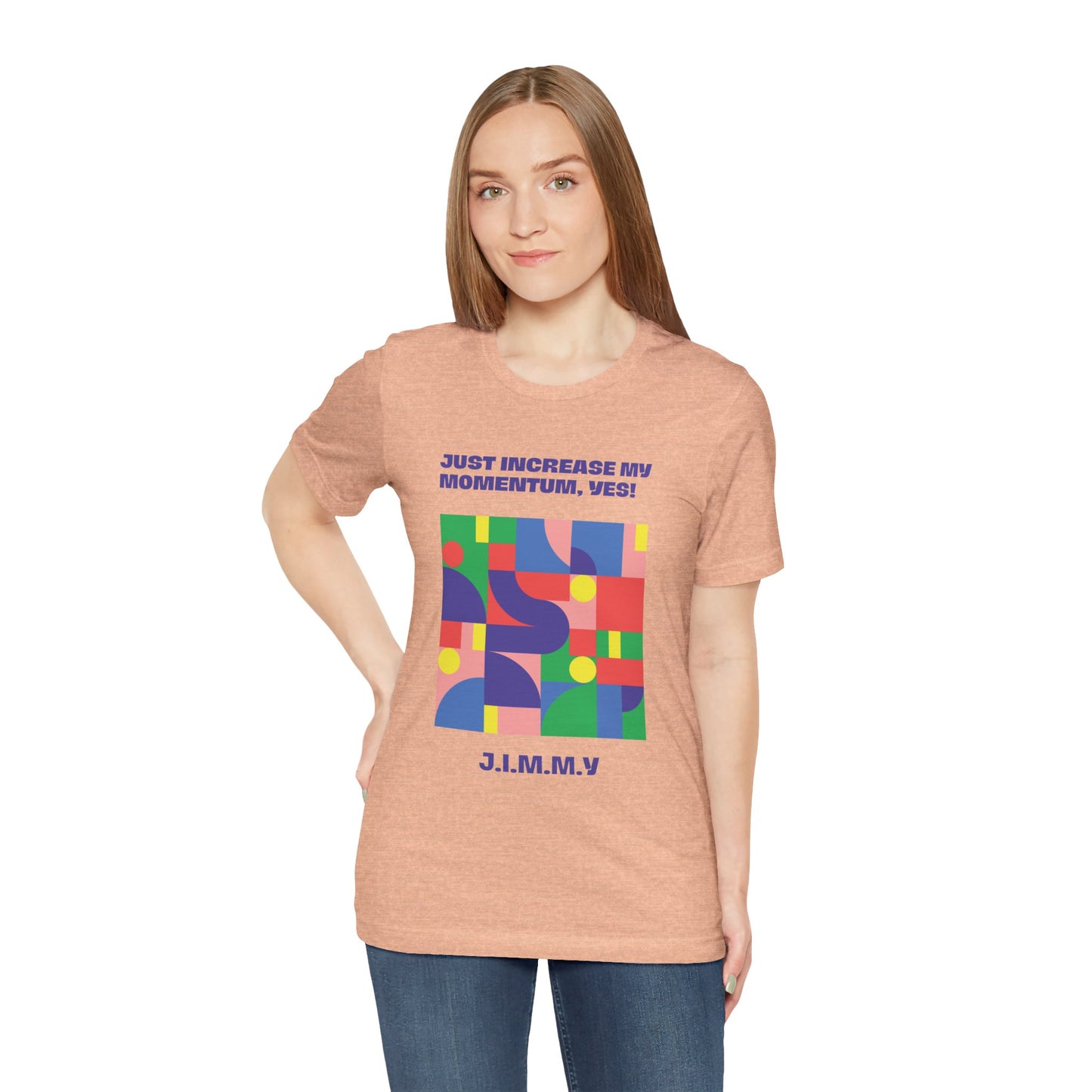 Personalized Momentum Graphic Colorful Geometric Design Tee