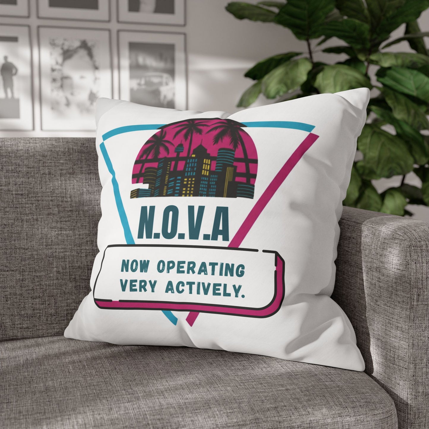 Personalized Initial Quote Building — Custom Sayings on Square Poly Canvas Pillowcase