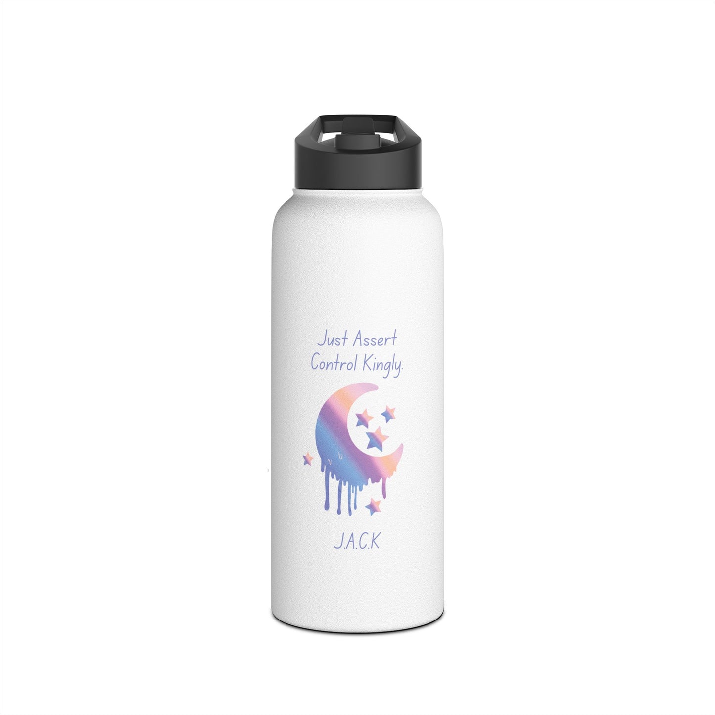 Personalized Initial Quote Moon Dripping Stainless Steel Water Bottle