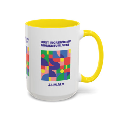 Personalized Initial Colorful Momentum Accent Coffee Mug