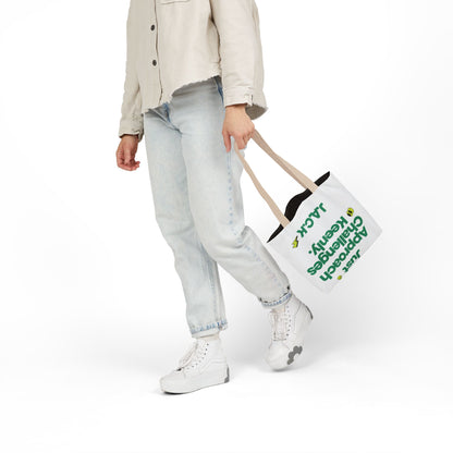 Personalized Initial Quote Simple Message Canvas Tote Custom Name