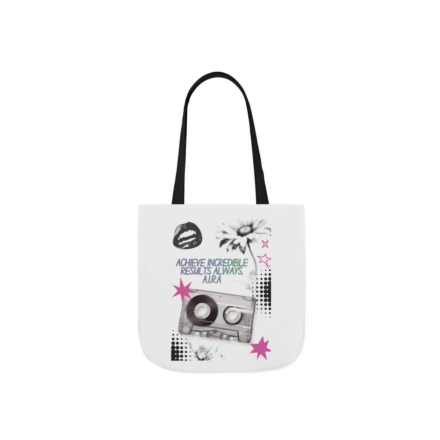 Personalized Initial Quote Cassette Vibes Canvas Tote Custom Name