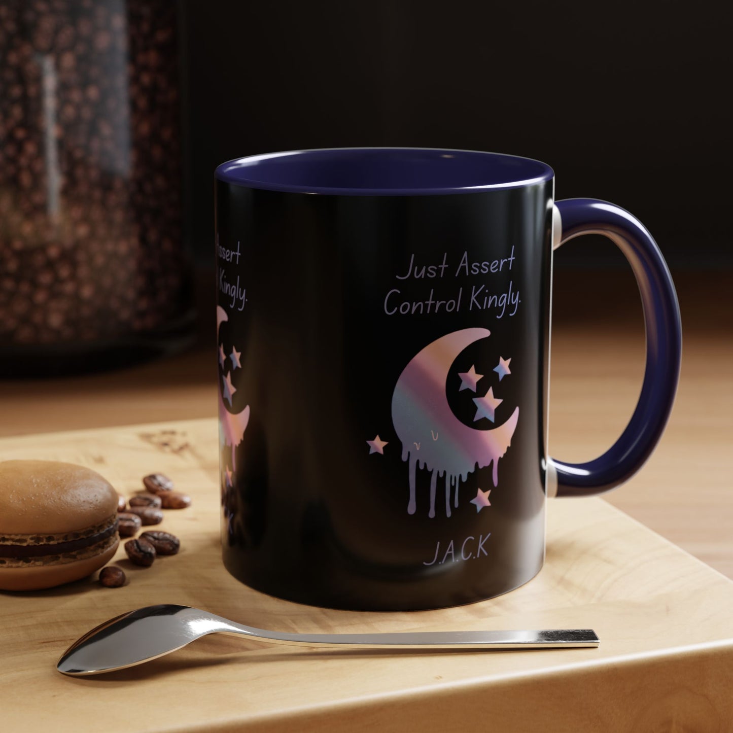 Personalized Moon Dripping Accent Coffee Mug