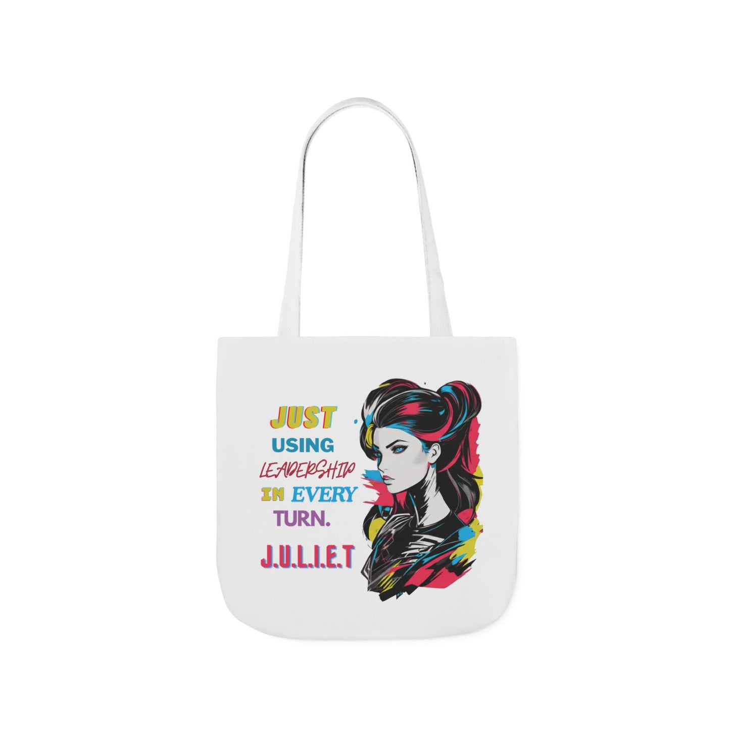 Personalized Initial Quote Cosmetic Colorful Girl Tote Custom Name
