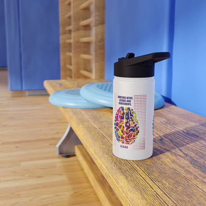 Personalized Initial Quote Brain Stainless Steel Water Bottle