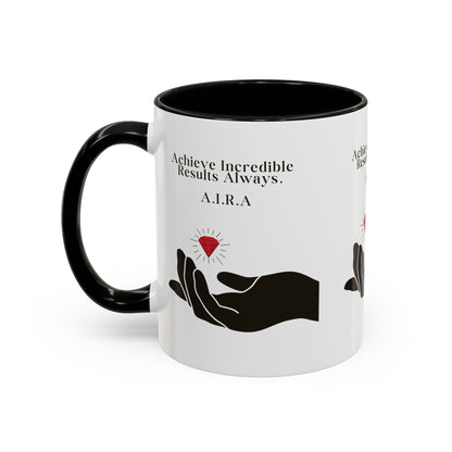 Personalized Initial Hand and Gem Accent Coffee Mug