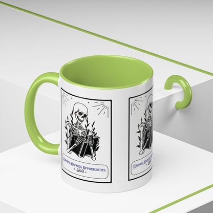 Personalized Initial Skeleton Accent Coffee Mug