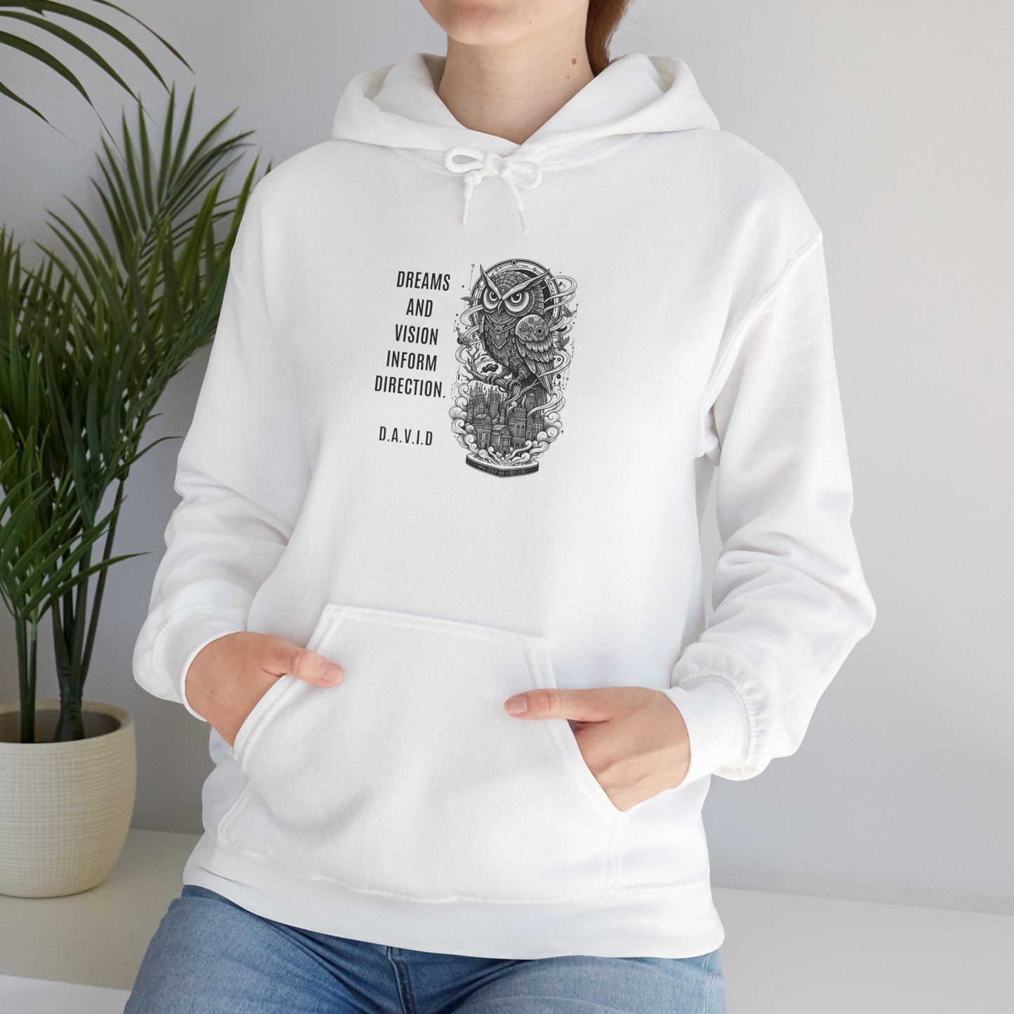 Personalized Owl Vision Graphic Hooded Sweatshirt