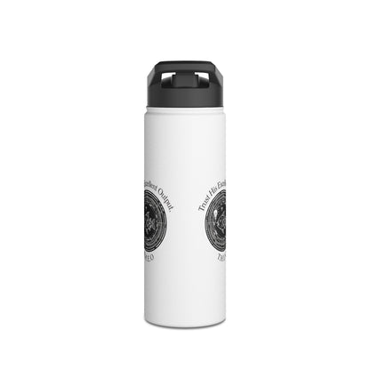 Personalized Initial Quote Fish Stainless Steel Water Bottle