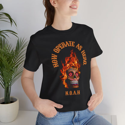 Personalized Fiery Skull Graphic Tee