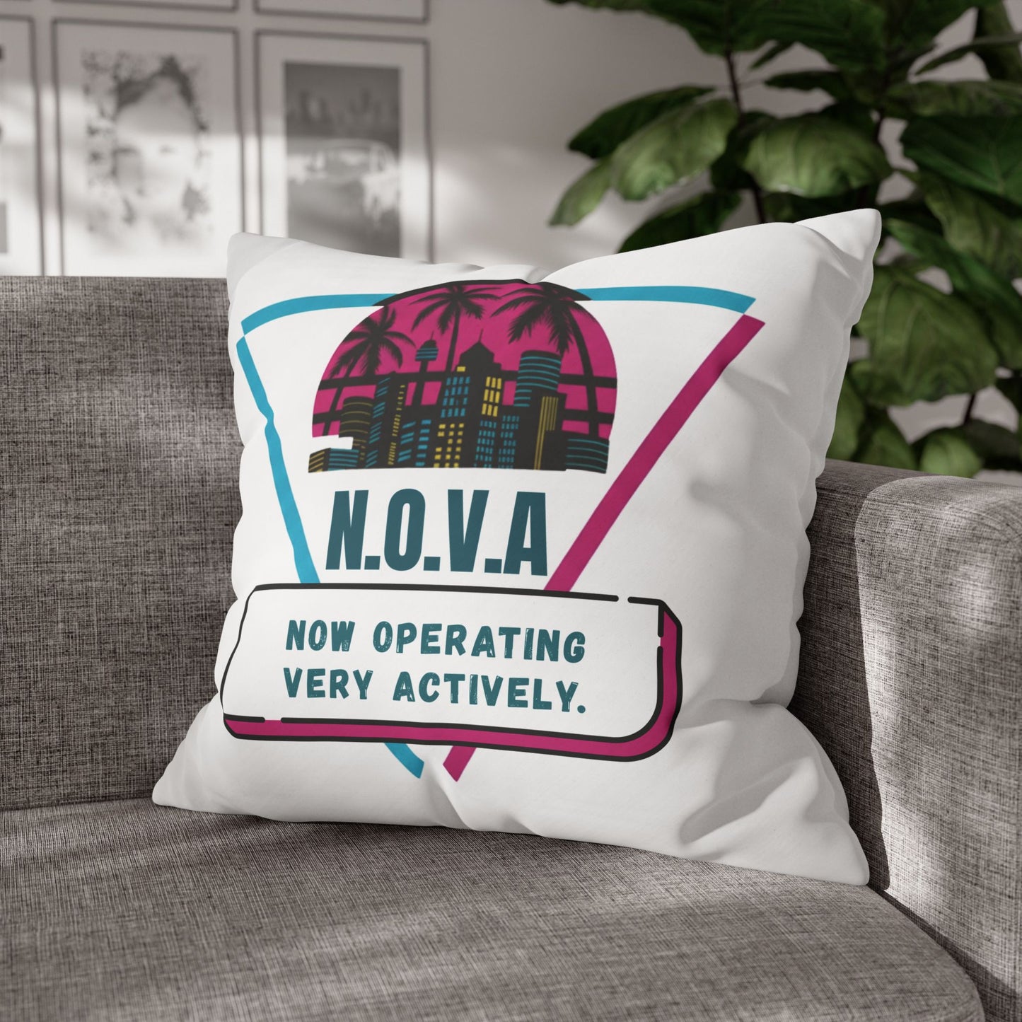 Personalized Initial Quote Building — Custom Sayings on Square Poly Canvas Pillowcase