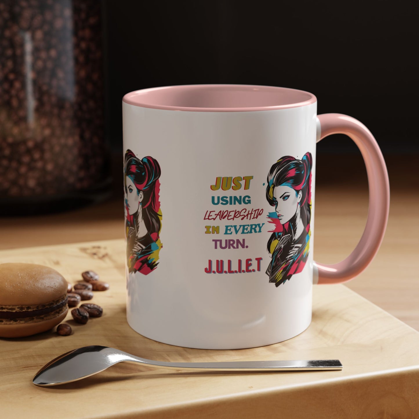 Personalized Vintage Girl Accent Coffee Mug