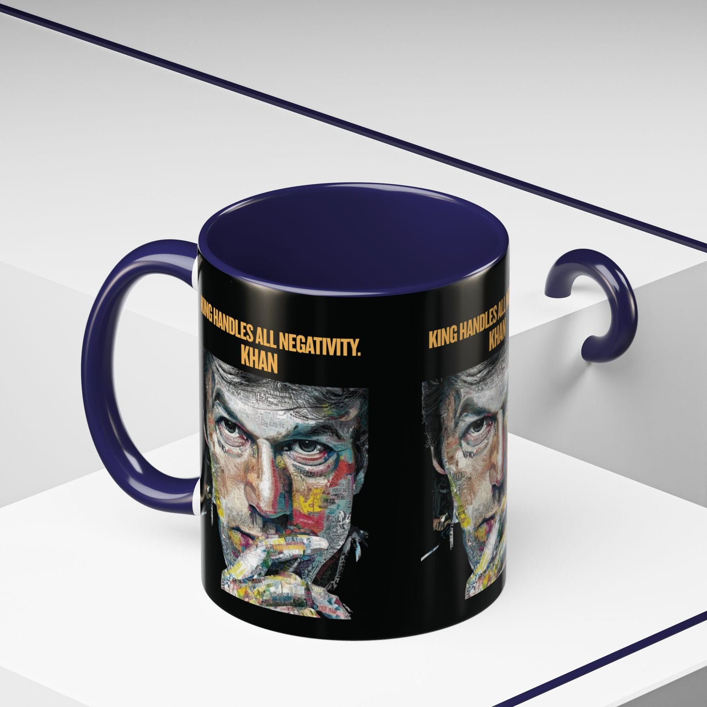 Personalized Initial Khan Accent Coffee Mug