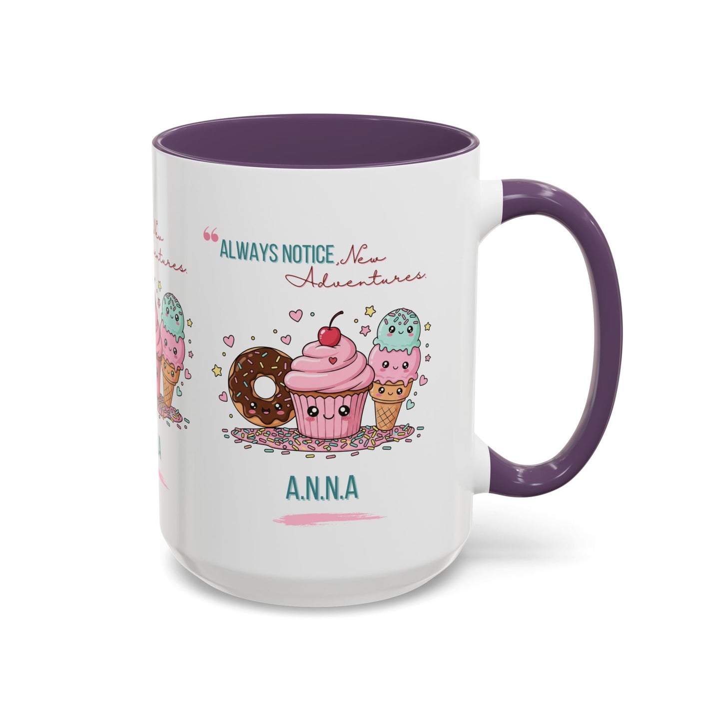 Personalized Initial Sweet Treat Accent Coffee Mug
