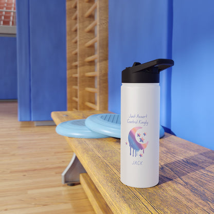 Personalized Initial Quote Moon Dripping Stainless Steel Water Bottle