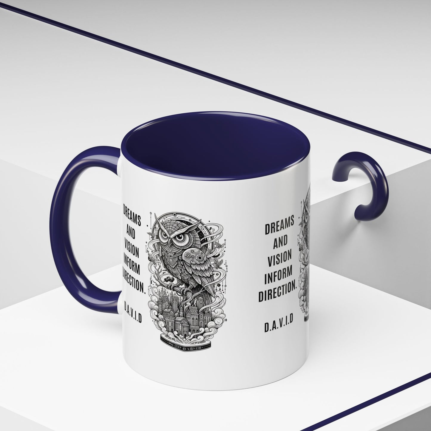 Personalized Owl Vision Accent Coffee Mug