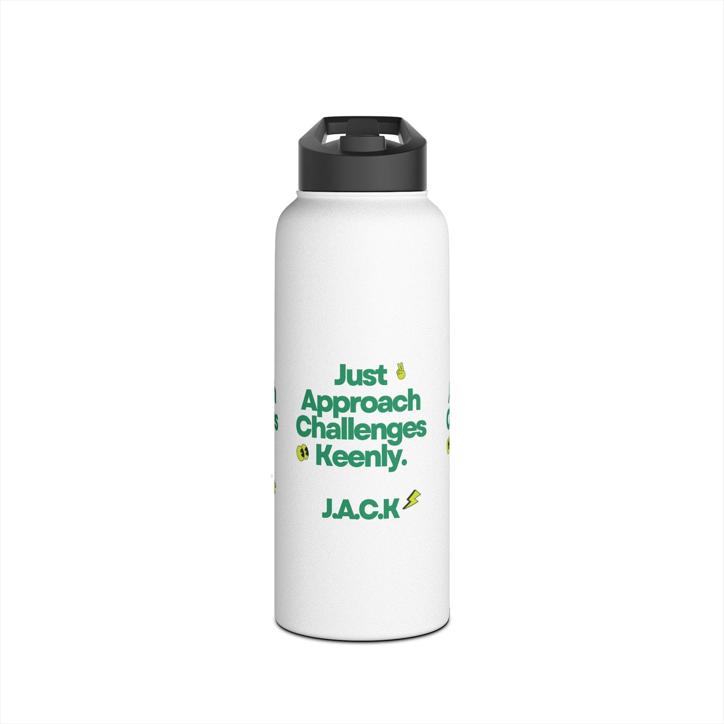 Personalized Initial Quote Simple Message Stainless Steel Water Bottle