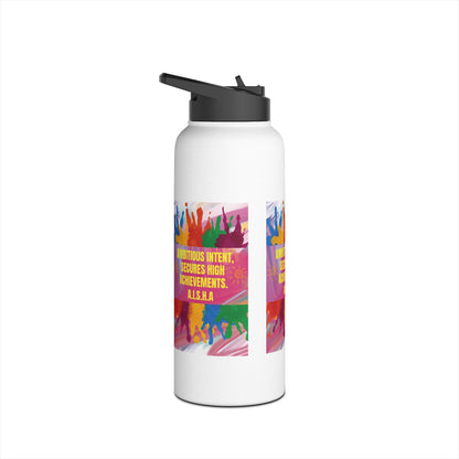 Personalized Initial Quote Colorful Paint Stainless Steel Water Bottle