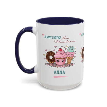 Personalized Initial Sweet Treat Accent Coffee Mug