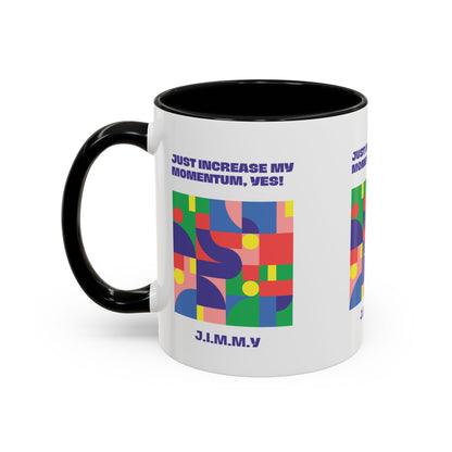 Personalized Initial Colorful Momentum Accent Coffee Mug