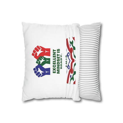 Personalized Initial Quote Victory — Custom Sayings on Square Poly Canvas Pillowcase